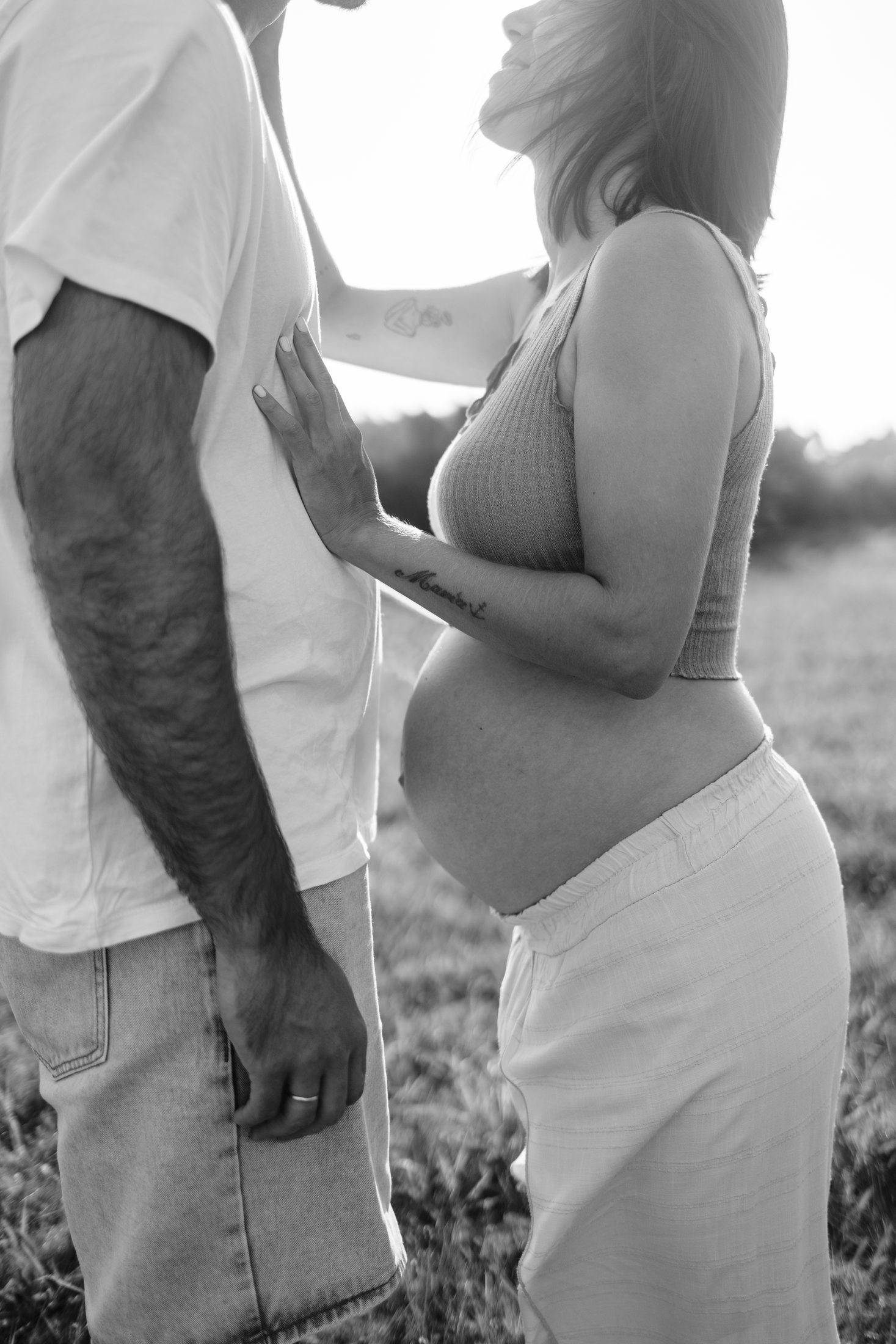 Sesión de maternidad en exterior